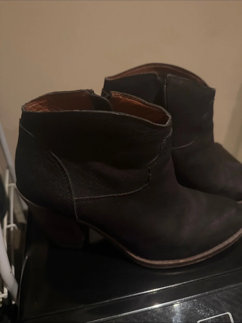 Women’s Black Ankle Bootie - Classic Leather Heel